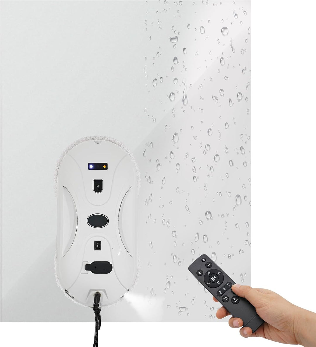Fensterputzroboter Kabellos, 72W 3000Pa Fensterputzer Elektrisch mit Doppelter Düse, Automatischer F