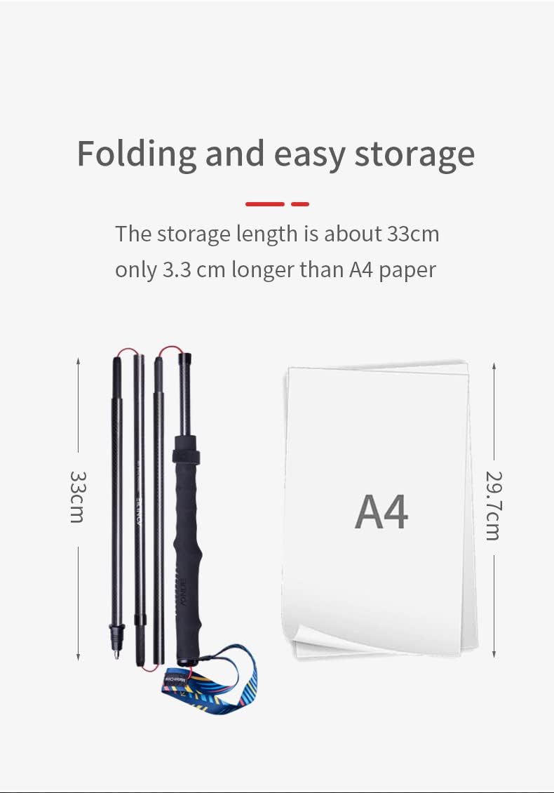 Trekkingstöcke faltbar, leicht, AONIJIE Canbo Fiber Wanderstöcke, 110/120cm Ultraleicht für Wandern