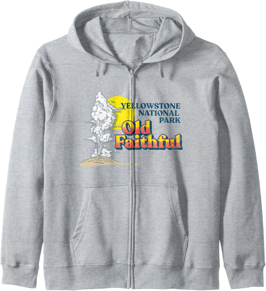 Old Faithful - Yellowstone National Park Vintage 80s Style Kapuzenjacke