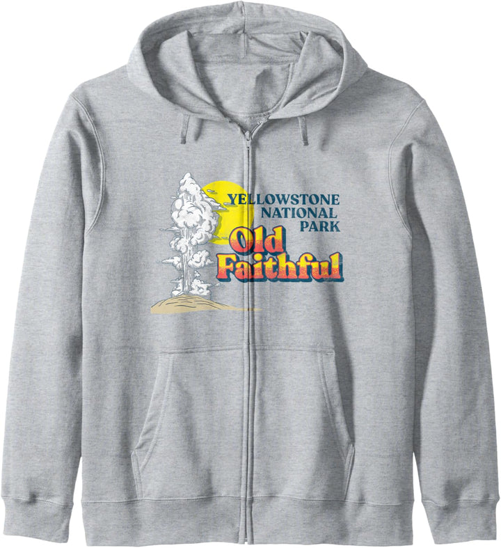 Old Faithful - Yellowstone National Park Vintage 80s Style Kapuzenjacke