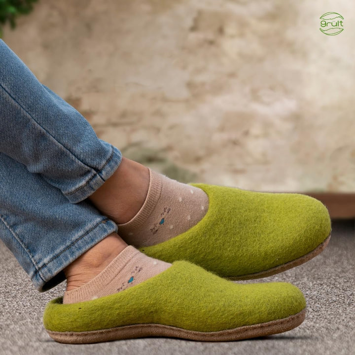 Grült Filzpantoffeln aus Wolle, Hausschuhe für Damen &amp; Herren, Kuschelig &amp; Cozy, Premiumqualität, Ru