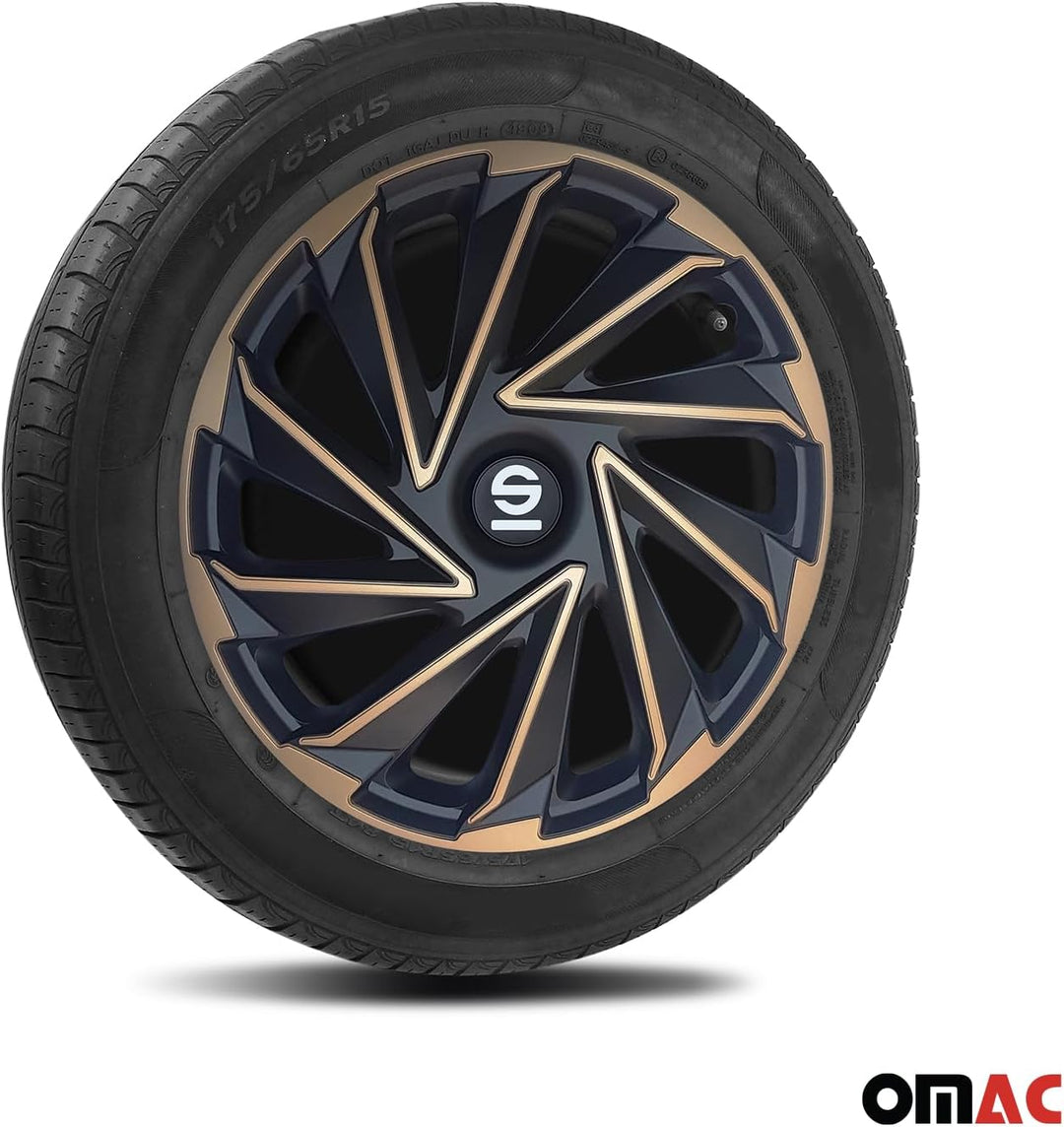 Sparco Radzierblenden Varese - 16-Zoll - Gold/Schwarz - Satz mit 4 Stück