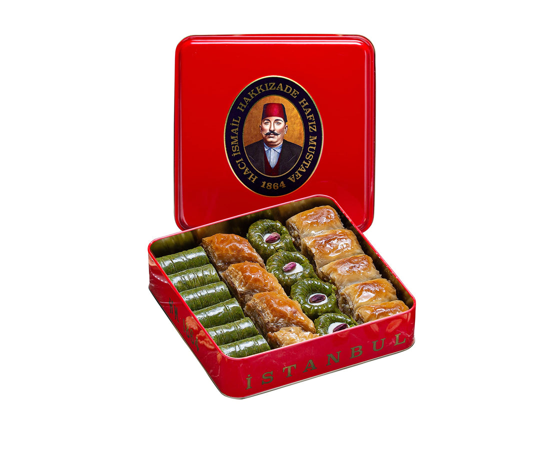 Hafiz Mustafa 1864 Istanbul Baklava Gebäckdose – Gebackene Baklava Dessertsnacks aus frischen Phyllo