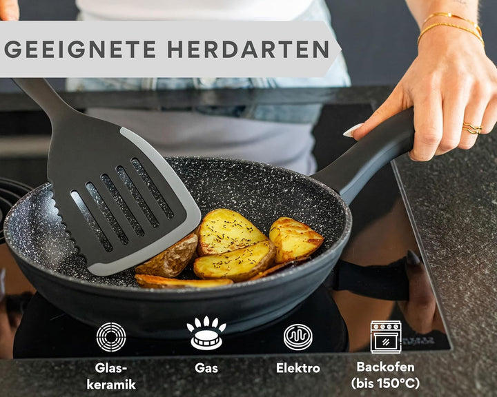 Bratpfanne 16cm kein Induktion – Antihaft Beschichtete kleine Universalpfanne für alle Herdarten - S