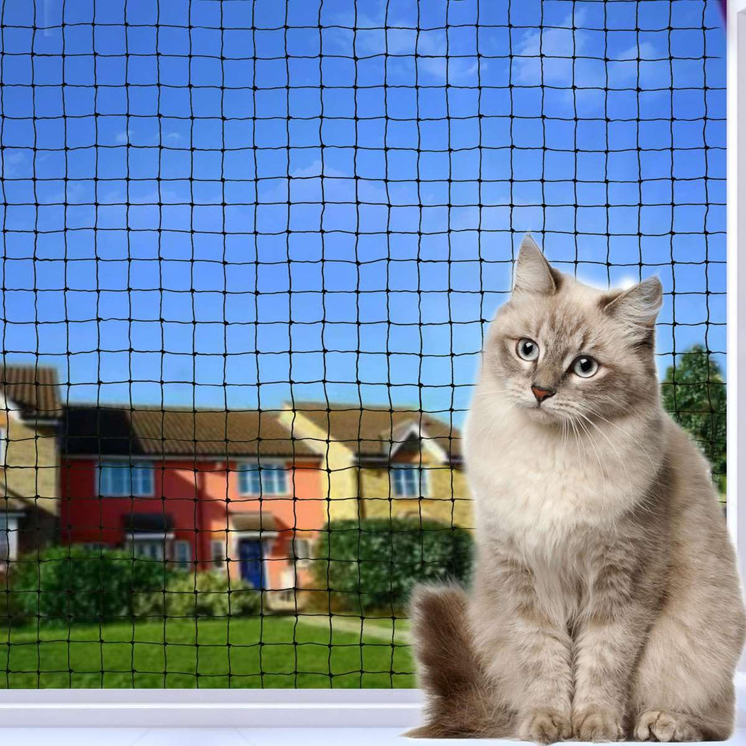 Tatamiyya Katzennetz für Balkon, 16x3m Katzennetz Drahtverstärkt ist Robust UV-Beständig &amp; Witterung