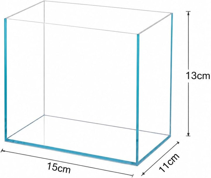 Würfel Fischglas 15 * 11 * 13CM - Ultraweisses Glas Aquarium | Kompakt Becken für Heimdekoration 15*