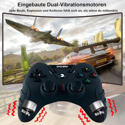 DuLingKer PC Controller Wireless, PS3 Controller PC Gamepad mit Dual Vibration, 2,4G Wireless Gaming