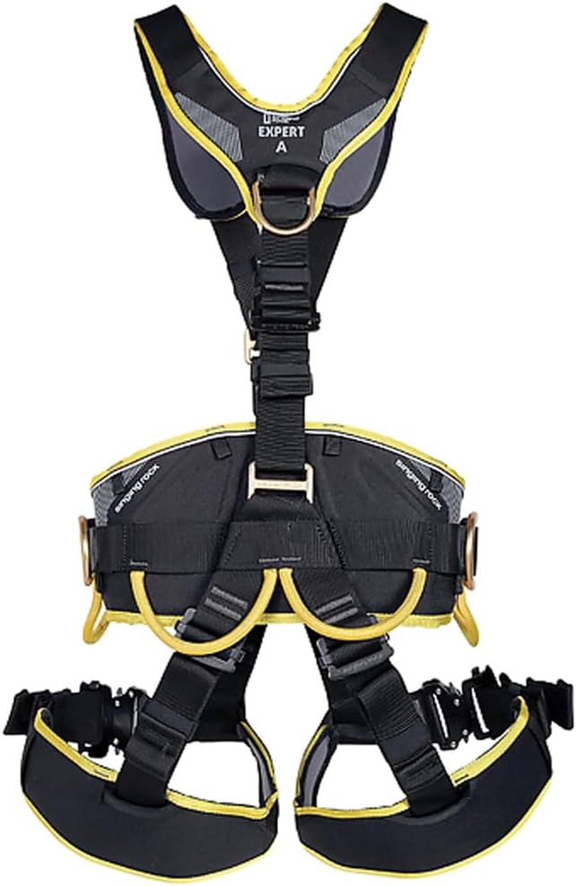Singing Rock Unisex Erwachsene Crepe Strap Expert Standard-Gr. M/L/Gelb Harness, Black (schwarz)