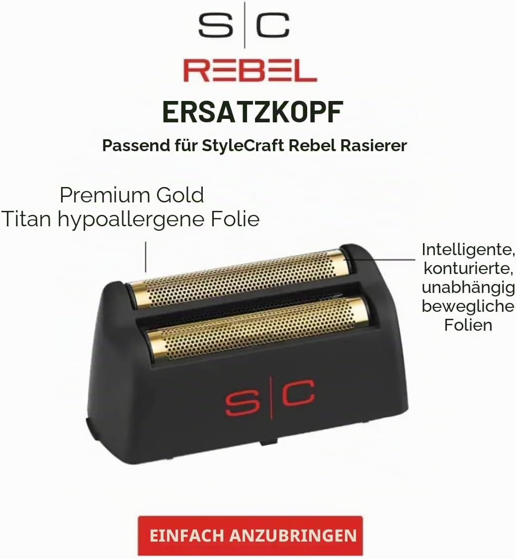 stylecraft Original Kopfteil für stylecraft Rebel Elektrorasierer Blau, Blau