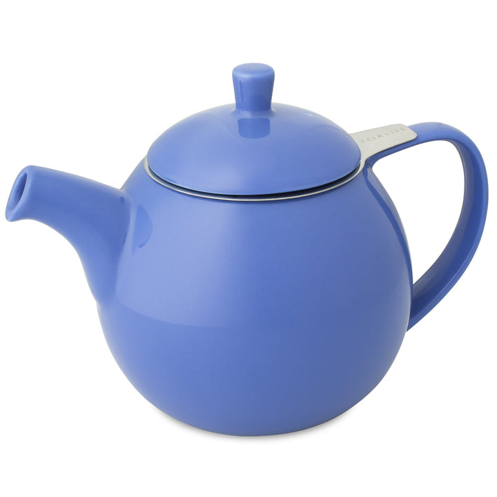 FORLIFE Curve Teekanne mit Teesieb, 680 ml, Blau, Blau