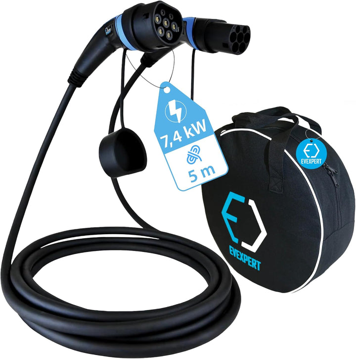 Premium Ladekabel TYP 2 | 32A | 1-3phasig | Kompatibel mit Model S/3/X/Y, i3, ID.3-4-5, E-Tron, Leaf