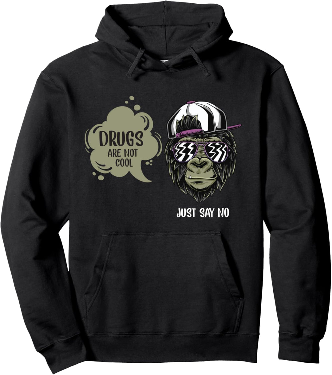 Drogen sind nicht cool, Süchtige unterstützen, Anti-Drogen Pullover Hoodie