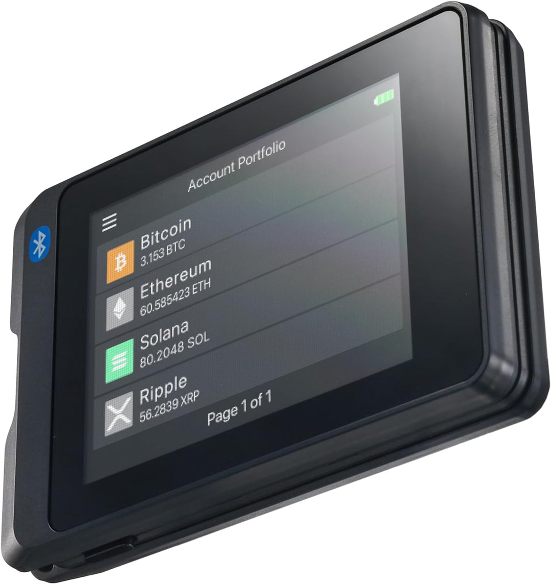 SecuX W20 - Sicherstes Crypto Hardware Portemonnaie mit Bluetooth - Grosser Touchscreen - Verwalten