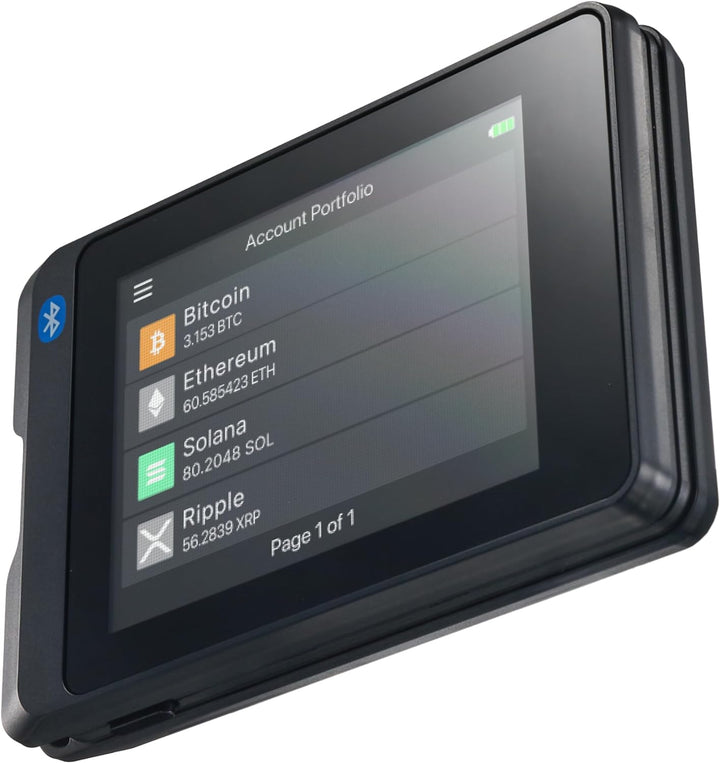 SecuX W20 - Sicherstes Crypto Hardware Portemonnaie mit Bluetooth - Grosser Touchscreen - Verwalten