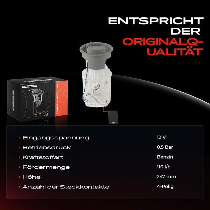 Frankberg Kraftstoffpumpe Kompatibel mit A3 Leon Toledo II Octavia I R-o-o-m-s-t-e-r B-o-r-a Golf IV