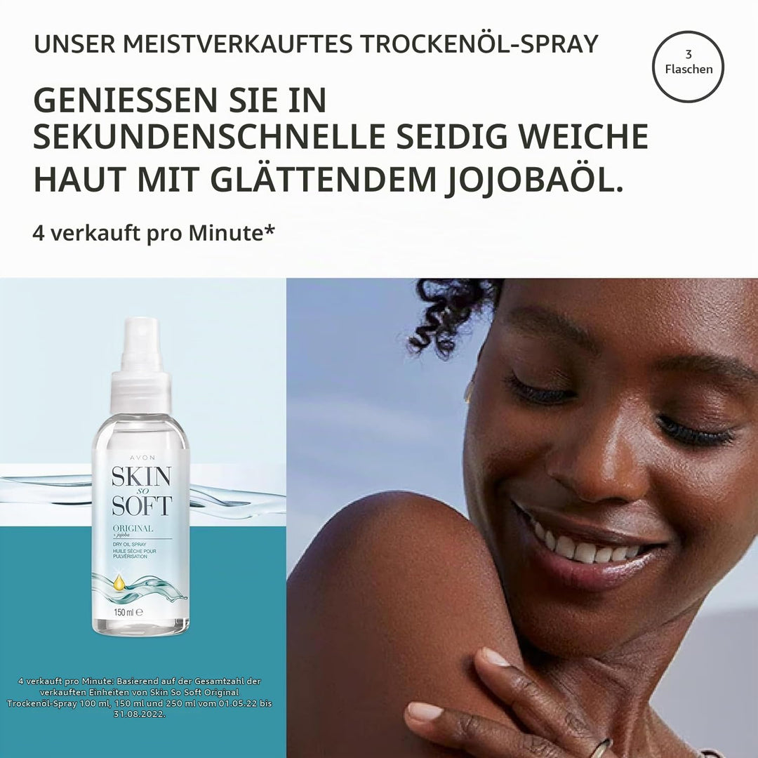Avon Skin So Soft Original Dry Oil Spray 4 x 150ml. Modern, Modern