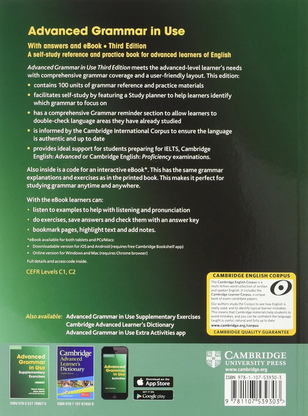 Advanced Grammar in Use Book with Answers and Interactive eB: A Self-study Reference and Practice Bo