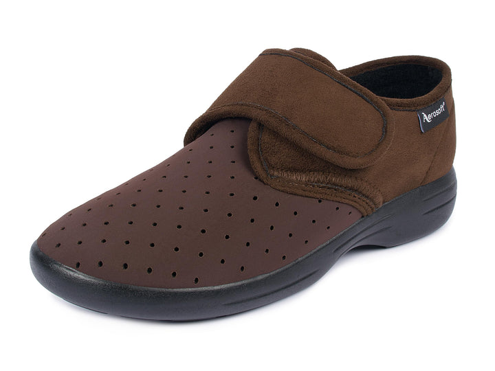 Aerosoft Stretch 10 Klett-Hausschuh Damen &amp; Herren – leicht, Wechselfussbett, Weite G–H, rutschhemme