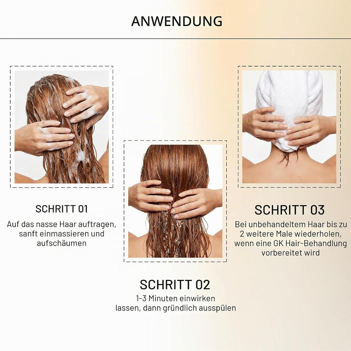 GK HAIR Clarifying Shampoo 1000ml - pH + Pre-Treatment Sulphate-Free Shampoo for Deep Cleansing Elim