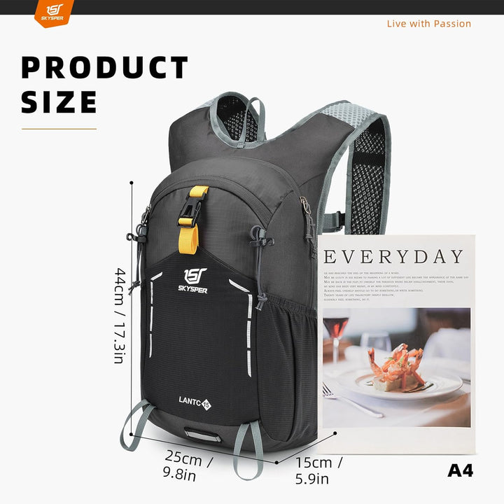 SKYSPER Wanderrucksack 15L Rucksack Klein Tagesrucksack Trekkingrucksack Travel Daypack Wandern Ruck