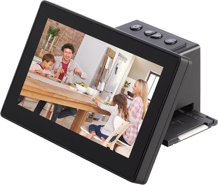 Somikon Negativ Scanner: Stand-Alone-Dia- & Negativscanner, 17,8 cm/7"-IPS-Display, 25 MP, HDMI (Dia
