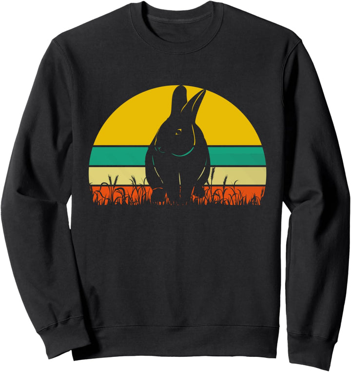 Osterhasen Retro Sonnenuntergang Geschenk Sweatshirt