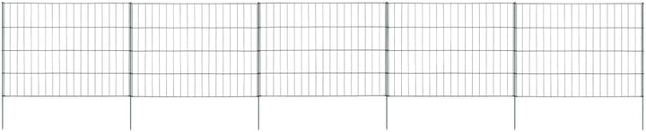 vidaXL Gartenzaun Set Teichzaun Schutzzaun Gitterzaun Steckzaun Zaun-Set Garten Zaun niedrig Poolzau