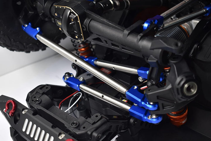 GPM Front Steering Tie Rod Aluminium Ball Ends for Axial 1/6 SCX6 Jeep JLU Wrangler AXI05000-4Pc Set