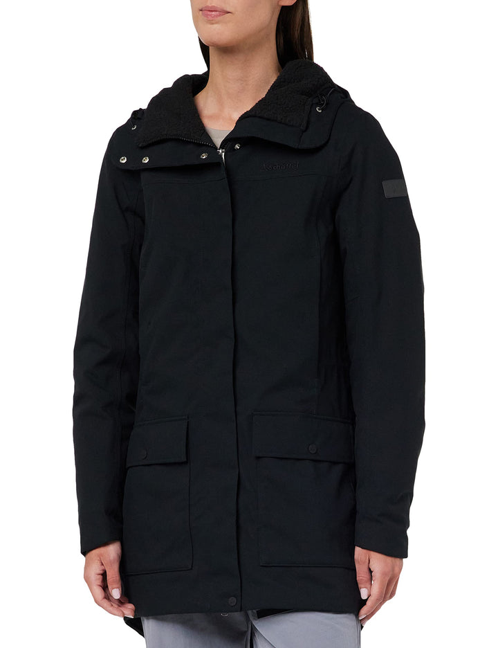 Schöffel Damen Ins. Parka Rotterdam L, wind- und wasserdichter Damen Parka mit verstellbarer Taille,