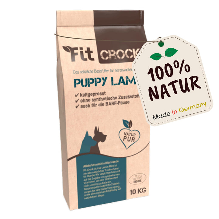cdVet Fit-Crock Hundefutter trocken Puppy Lamm 10 kg, getreidefrei, 10 kg