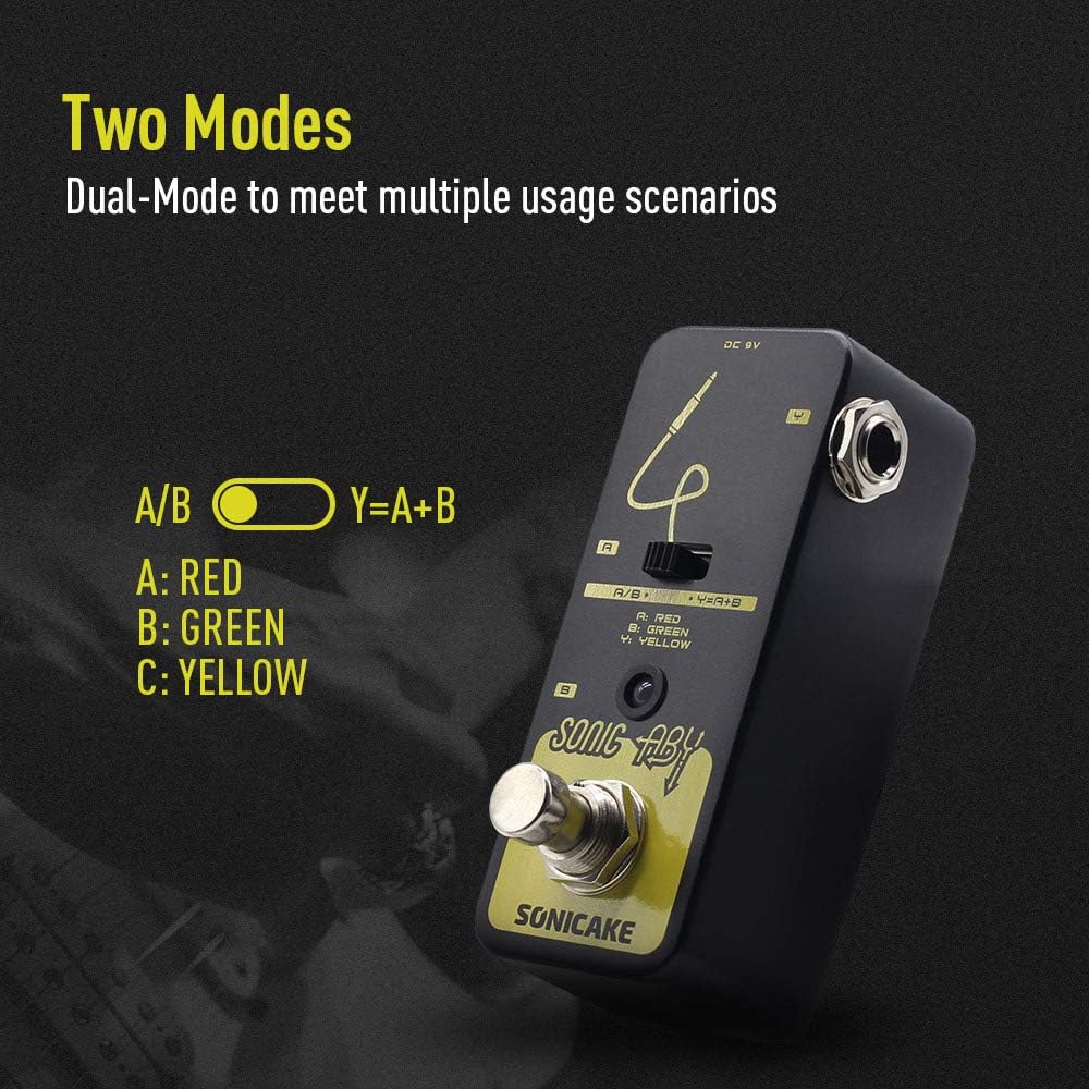 SONICAKE Sonic ABY Gitarre Effektpedal AB Box Line Selector True Byapss, ABY