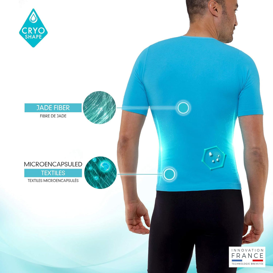 Cryoshape Figurformendes Herren-T-Shirt one Size FR : Einheitsgrösse (Taille Fabricant : S/M) Blau,