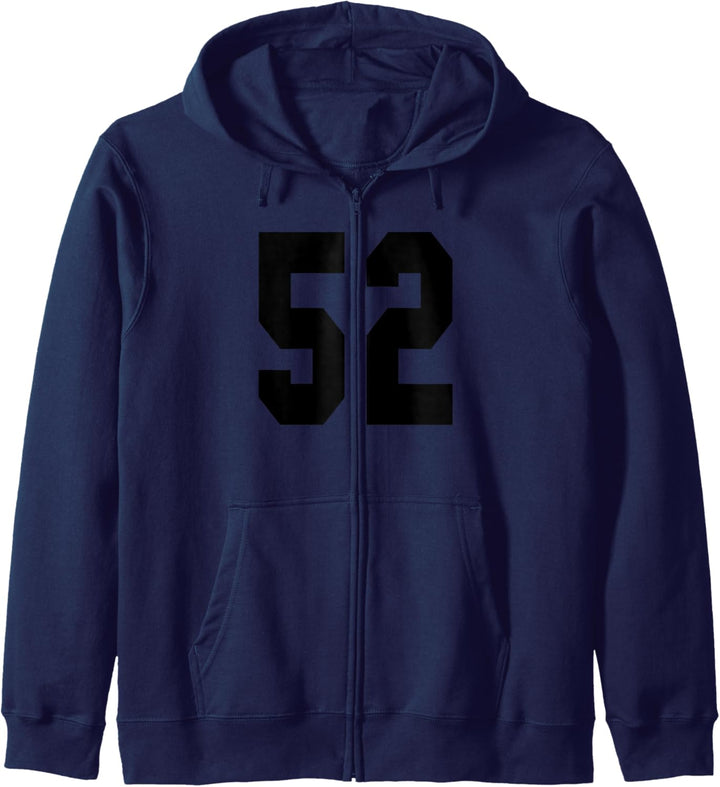 # 52 Team Sports Trikot Vorne & Rückseite Nummernspieler Fan Kapuzenjacke