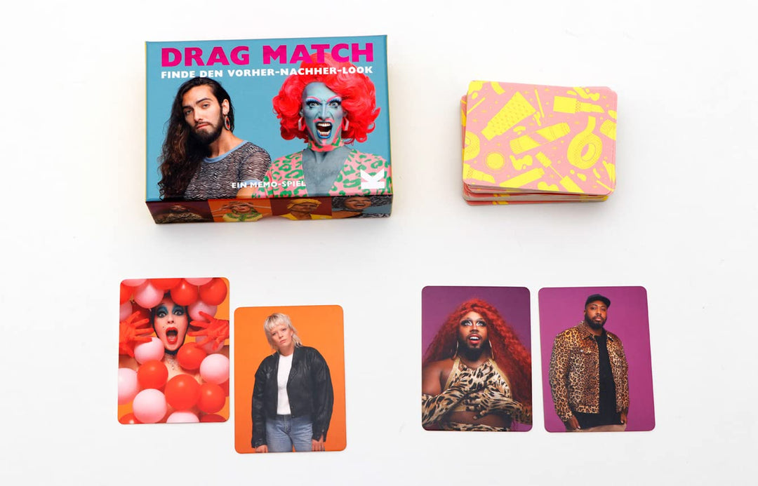 Drag Match Finde den Vorher-Nachher-Look. Ein Memo-Spiel, Audio, Kassette
