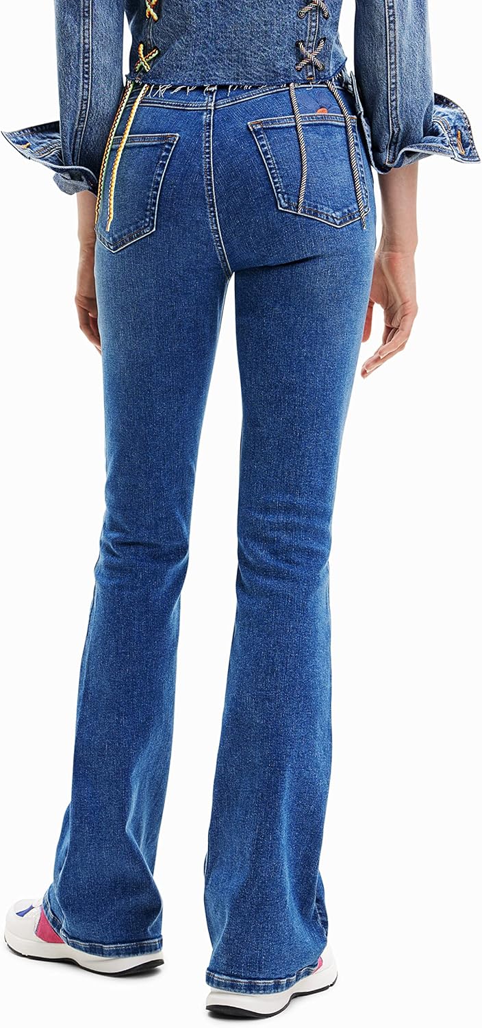 Desigual Damen Casual Pants 38 Blau, 38 Blau
