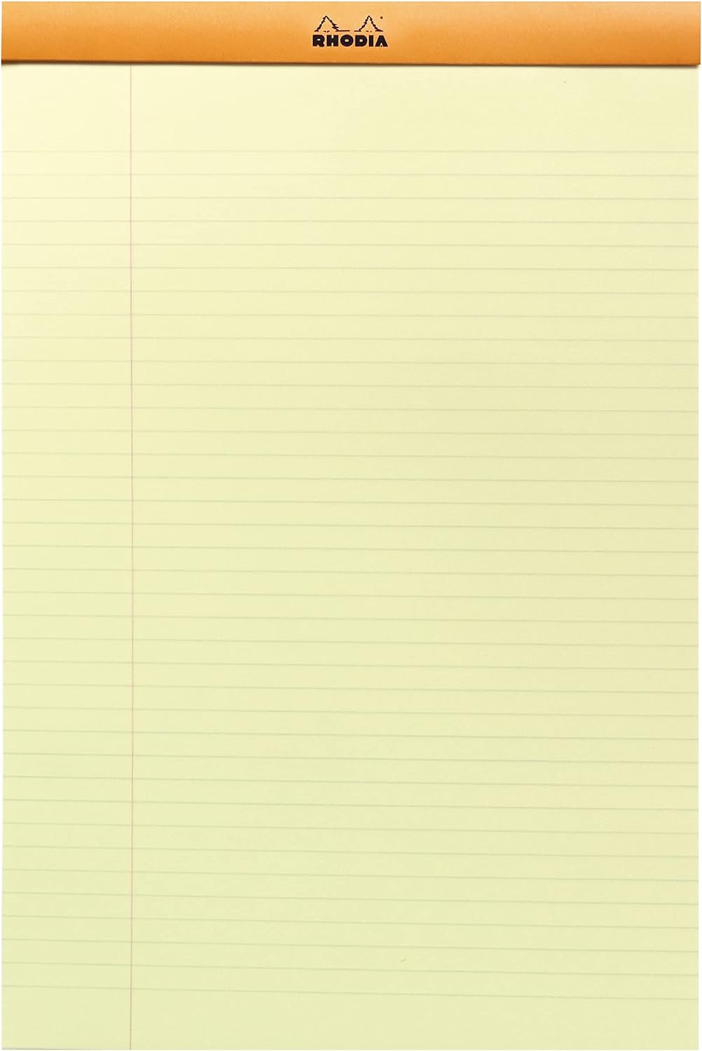 Rhodia 19660C - Packung mit 5 Notizblöcken geheftet No.19 A4+ 21x31,8cm 80 Blätter gelb liniert mit