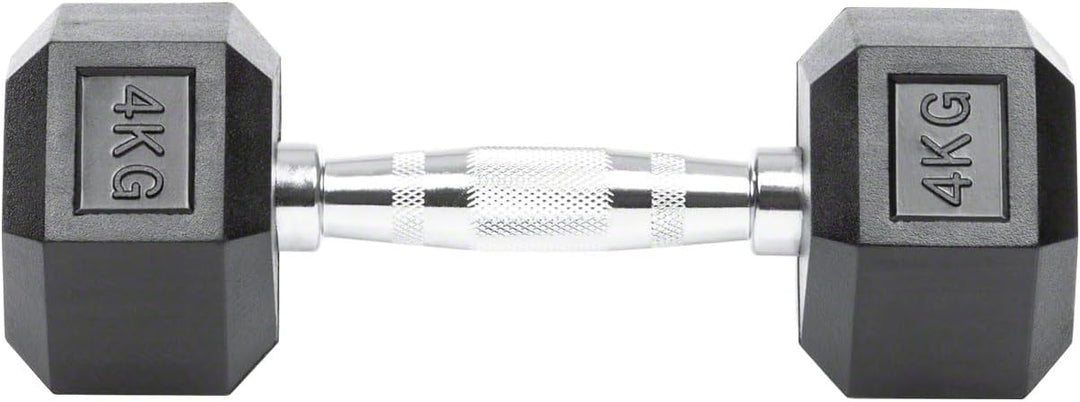 Sport-Tec Hex Kompakthantel aus Gummi, Hexagon-Hantel, Krafttraining, Fitness Hantel, Muskelaufbau,