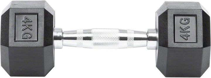 Sport-Tec Hex Kompakthantel aus Gummi, Hexagon-Hantel, Krafttraining, Fitness Hantel, Muskelaufbau,