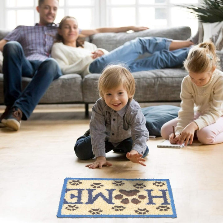 ROCKY&CHAO Knüpfteppich Zum Selber knüpfen, Knüpfsets Latch Hook Kit Selbst Knüpfen Set für Kinder u