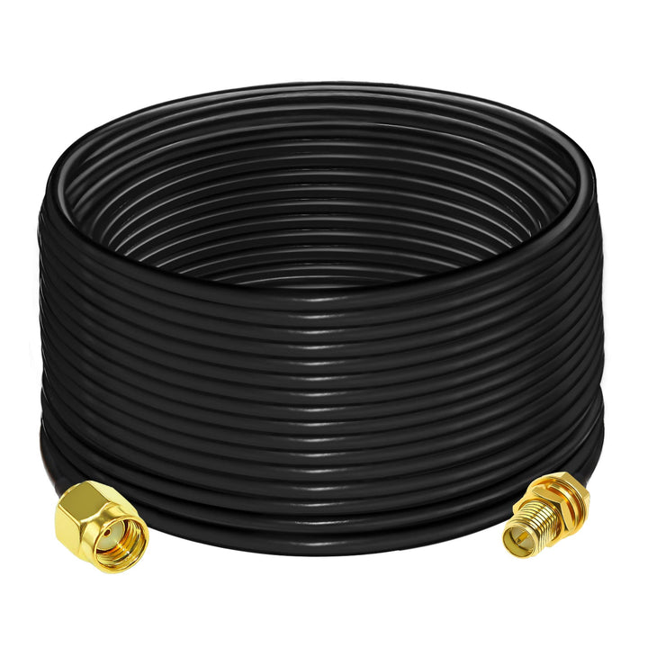 TUOLNK RP SMA Kabel RG58 49.2Ft (15M) RP SMA Buchse auf Stecker Verlängerungskabel 50 Ohm für RF Rad