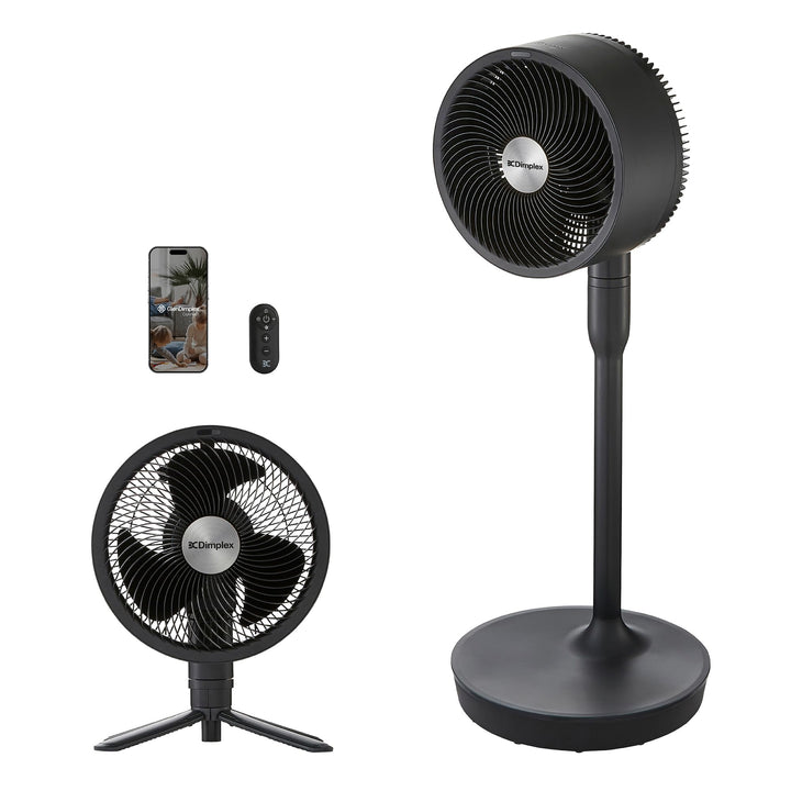 DIMPLEX DUOCOOL 2-in-1 Smart Akku Ventilator, Standventilator & Tischventilator mit 45h Akkulaufzeit
