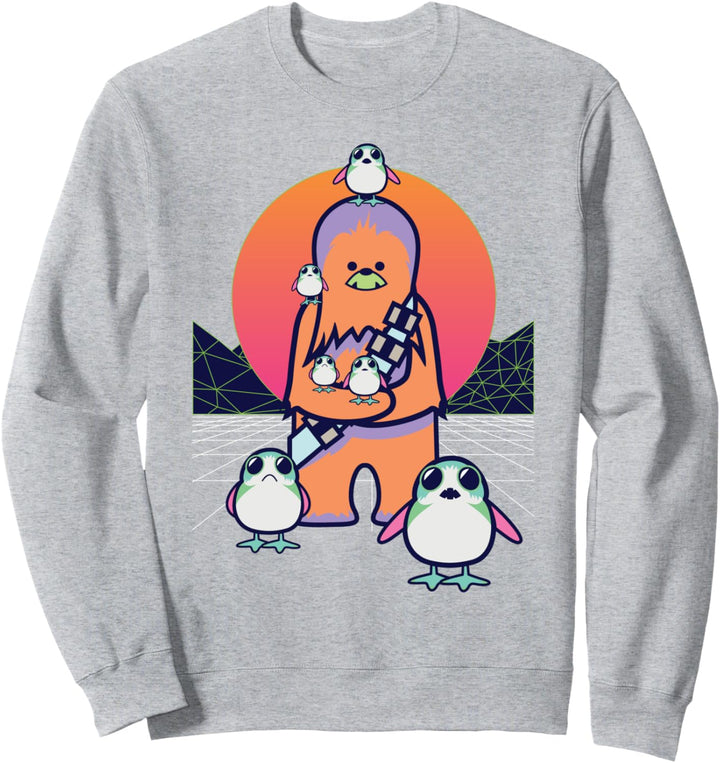 Star Wars Kawaii Porgs and Chewbacca Sweatshirt