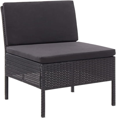 homiuse 3 Stück Garten Lounge Set mit Auflagen Balkonmöbel Set Gartenmöbel Set Terrassenmöbel Outdoo