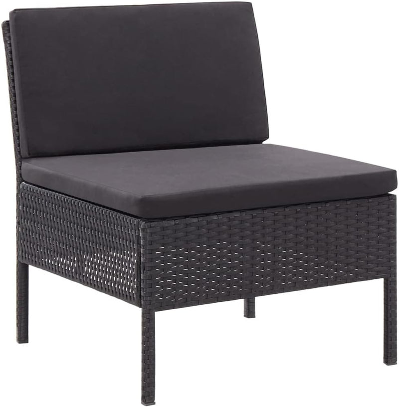 homiuse 3 Stück Garten Lounge Set mit Auflagen Balkonmöbel Set Gartenmöbel Set Terrassenmöbel Outdoo