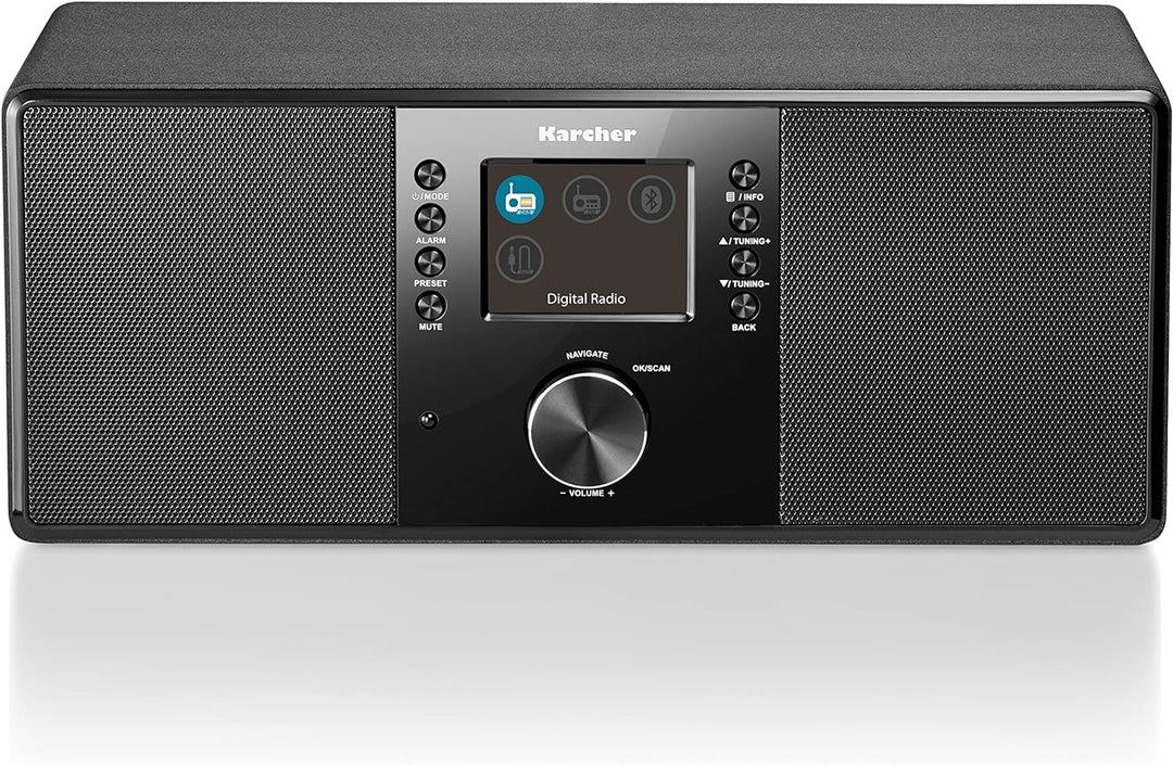 Karcher DAB 5000+ Digitalradio (DAB+ / UKW-RDS, Bluetooth, AUX-IN, Wecker mit Dual-Alarm) DAB+ / Blu