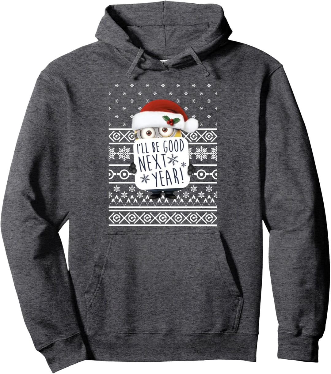 Despicable Me Minions I'll Be Good Next Year Sweater Design Pullover Hoodie