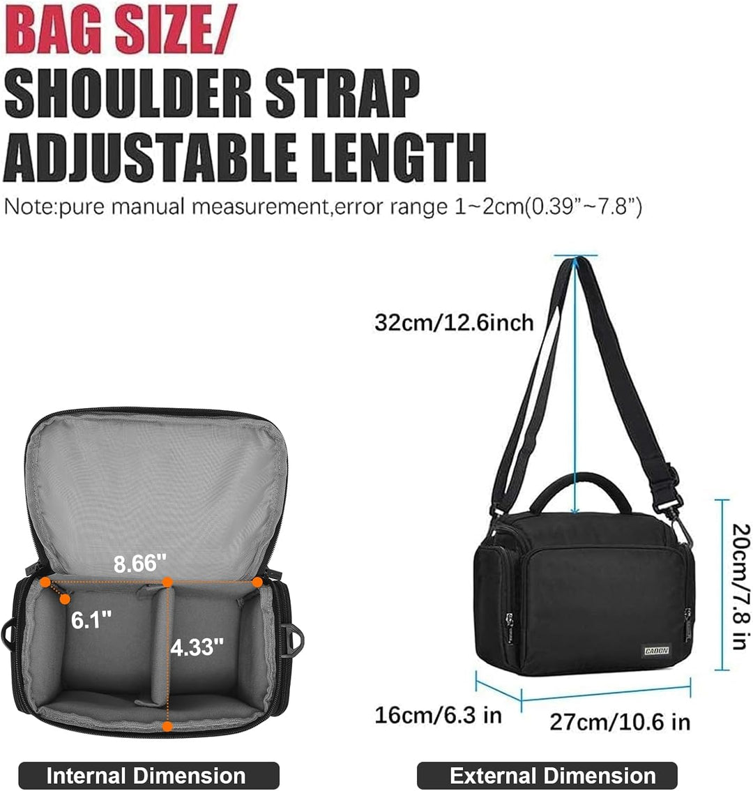 CADeN Kameratasche, Kamera-Umhängetasche Kompakte Kamera Tasche kompatibel für Canon Nikon Sony SLR/