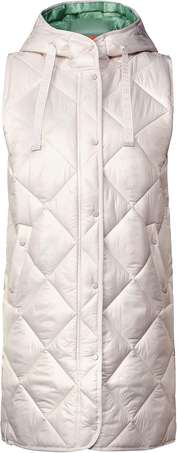 STREET ONE Damen A220170 Longweste 38 Relaxed Grey, 38 Relaxed Grey