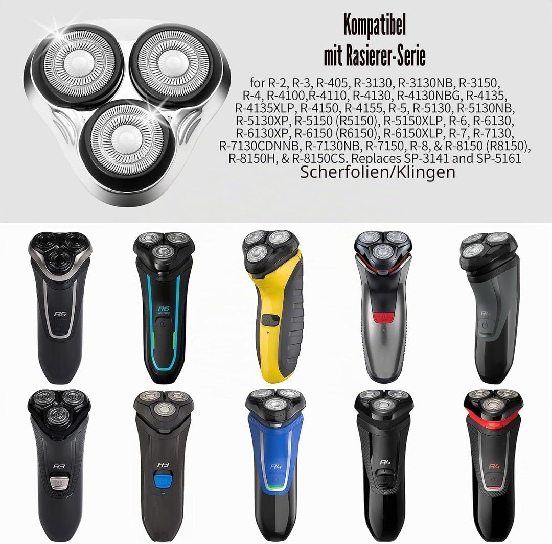 Universal Ersatz Rotierender Rasierkopf Kompatibel mit Remington Rasierer-Serie, für R3, R4, R5, R6,