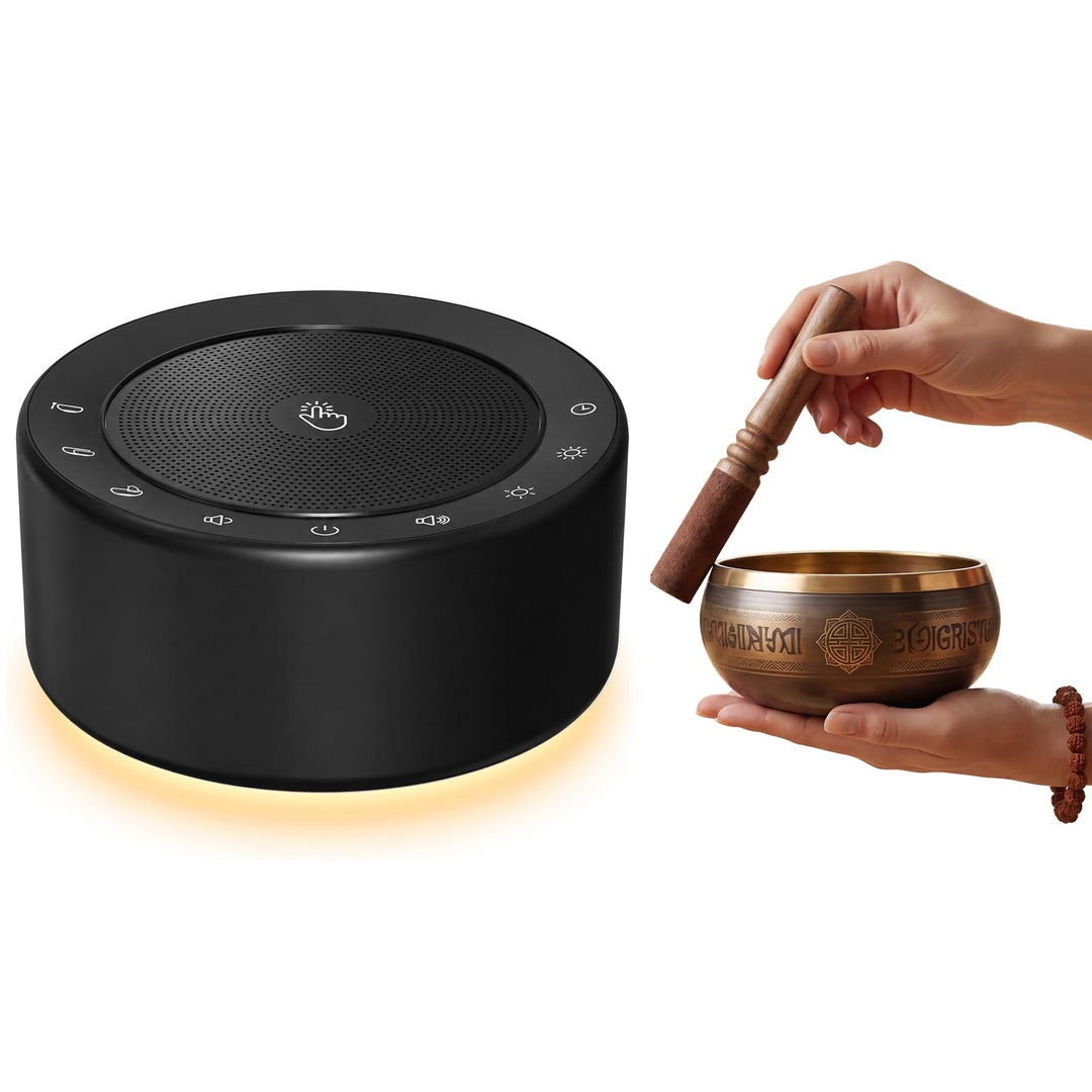 Kipcush Tibetische Meditationsschalen-Klangmaschine – 7 Klangschalen in verschiedenen Grössen für Yo